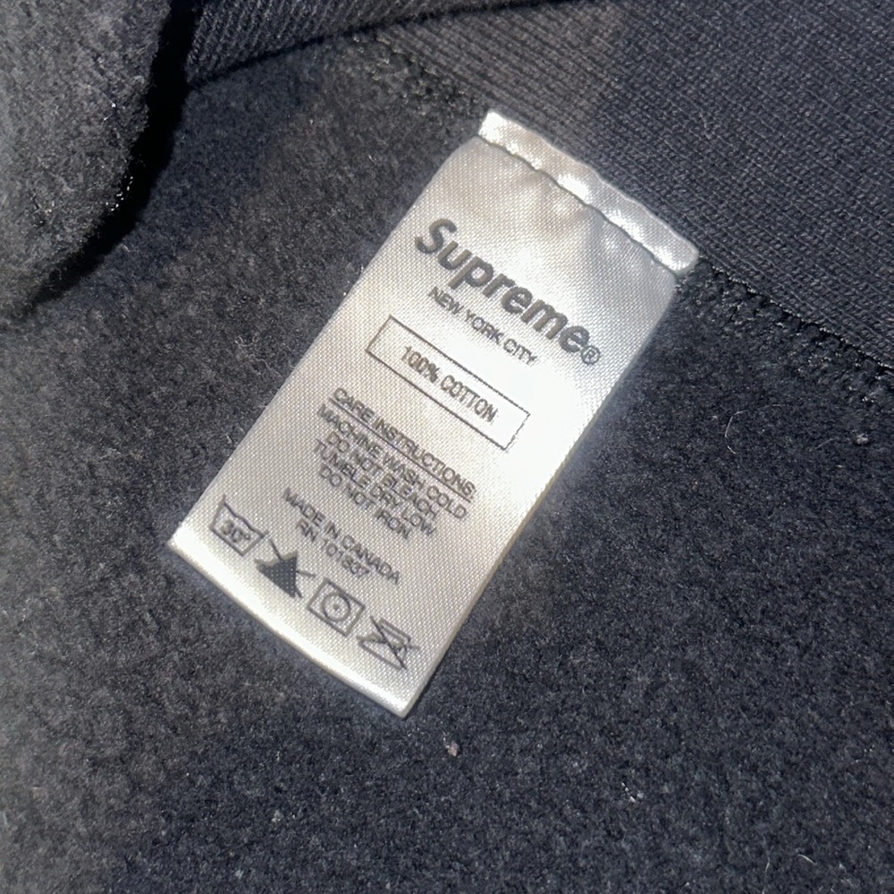 SUPREME World Famous Silver Sequin Logo Hoodie - Picture 10 of 10